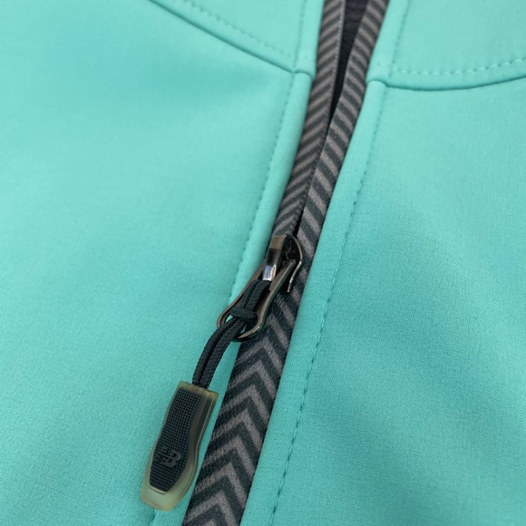 New Balance Fleece Lined Zip Jacket Teal Water Wind Resistant Women’s Small NEW - Picture 11 of 16